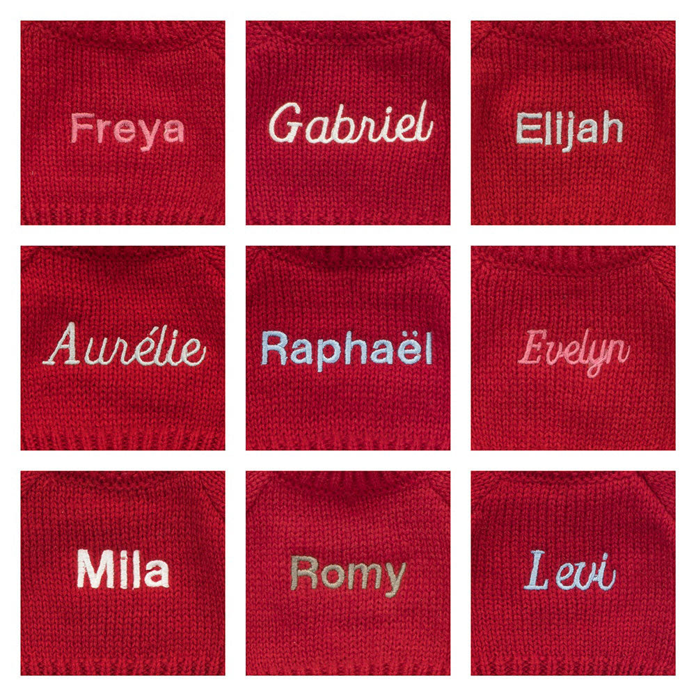 Bashful Cream Bunny with Personalized Red Jumper