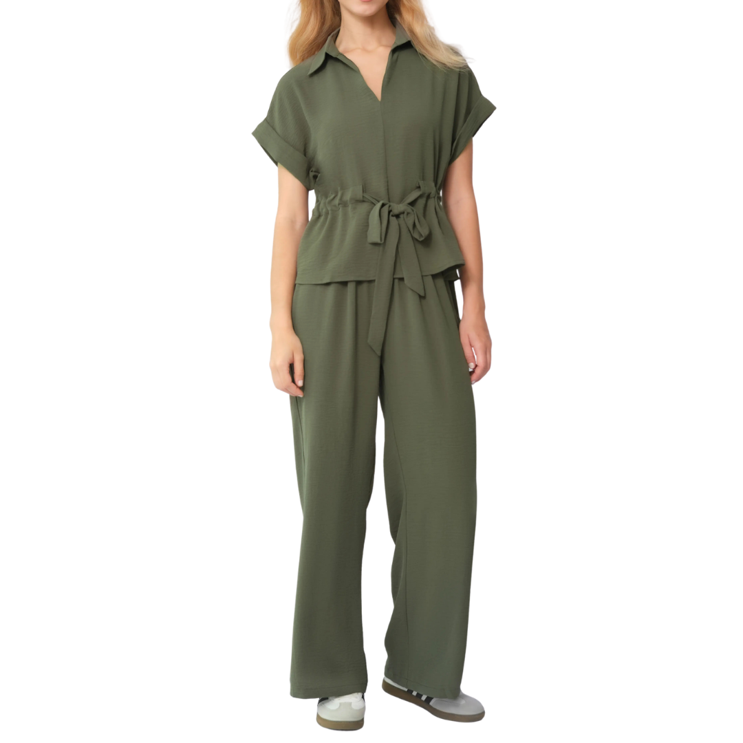 DELIA™ – Relaxed Drawstring Lounge Two-Piece Set