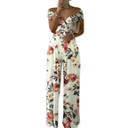 LOURDES™ – Floral One Shoulder Wrap Jumpsuit