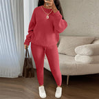 TAMA™ - Cozy Long Sleeve Sweater and Drawstring Pants Set