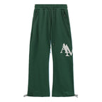 AMRI Leather Logo Cotton-Jersey Pant