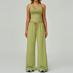 DINGDING™ - Casual Crop Tank Top and Wide Leg Pants Set