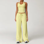 DINGDING™ - Casual Crop Tank Top and Wide Leg Pants Set