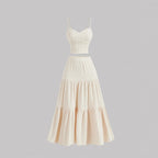 DALI™ - Comfy Sleeveless Crop Top and A-Line Skirt Set