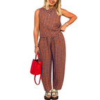 TRISH™ - Casual Plaid Two-Piece Set