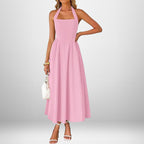 BILLIE™ - Women's Sleeveless Pocket Zipper Back A-Line Summer Dress