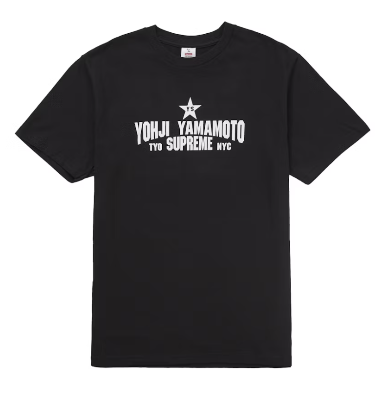 Supreme Y's By Yoji Yamamoto Star Tee - Black (FW25)