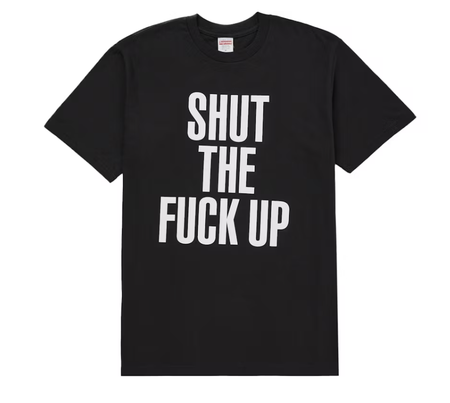 Supreme Number (N)ine Shut Up Tee - Black (FW25)