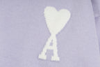 AMI Paris Classic Jacquard Heart Crewneck Sweater – 2025SS
