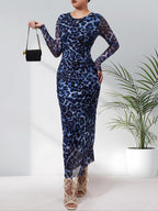 ALIANNA™ - Elegant Leopard Print Ruched Bodycon Dress for Parties