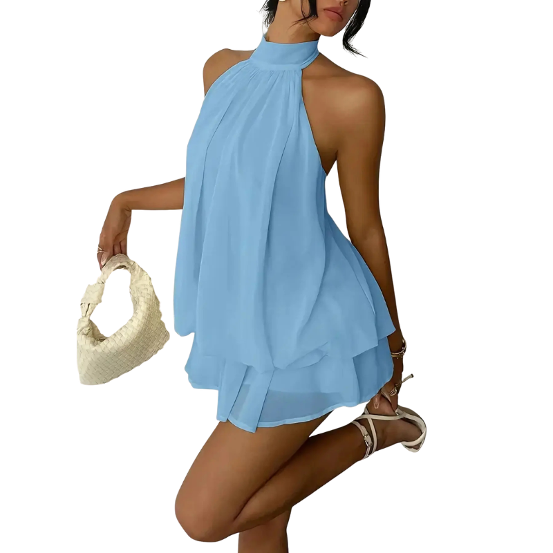 CATHY™ – Stylish Tie Back Summer Mini Dress