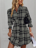 MARIA™ - Elegant Slimming Check Dress for Autumn & Winter