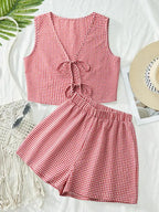 MOESHA™ - Chic Summer Sleeveless Vest and High-Waist Shorts Set