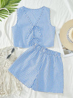 MOESHA™ - Chic Summer Sleeveless Vest and High-Waist Shorts Set