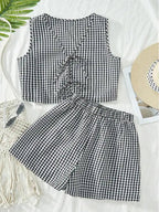 MOESHA™ - Chic Summer Sleeveless Vest and High-Waist Shorts Set