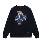 Ralph Lauren Heavy Craftsmanship Bear Vintage Car Knit Crewneck Sweater – Autumn/Winter