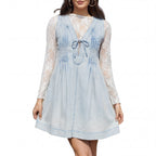 ANNE™ – Oversized Vintage Style Sleeveless V Neck Mini Dress