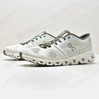 On Running Cloud X Sneakers in Green White